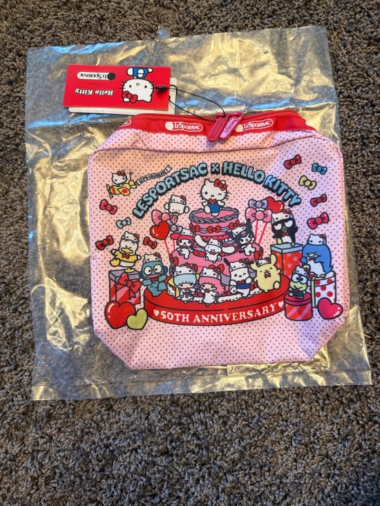 Lesportsac Accessories - New lesportsac x hello kitty 50th anniversary pouch makeup bag
